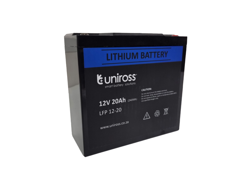 Uniross 12.8V 20Ah (256Wh) LiFEPO4 battery | UR-BAT-LiFePO4-12-20