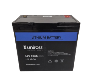 Uniross 12.8V 50Ah (640Wh) LiFEPO4 Battery | UR-BAT-LiFePO4-12-50