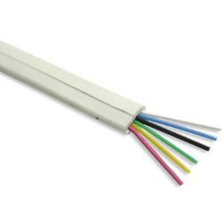 2 Pair Ivory Flat Modular Cable for RJ11 Connectors