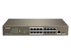 Tenda 16-Port Fast Ethernet Switch with 16-Port PoE | TEF1118P-16-150W