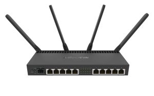 MikroTik 10-port Gigabit 1-SFP+ AC WiFi Router | RB4011iGS+5HacQ2H