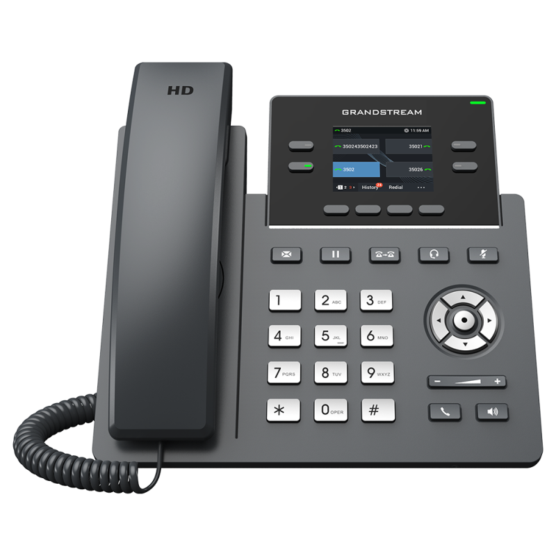 Grandstream 2-Line Carrier Desk Phone 2x Gigabit Ethernet ports
