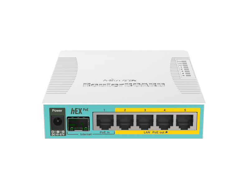 MikroTik hEX PoE - Desktop PoE Router with 5 Gb