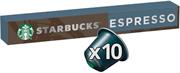 Starbucks Espresso Roast Nespresso Compatible Coffee Pods 10 Single Capsules Per Pack Retail Box No Warranty