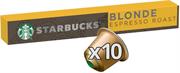 Starbucks Blonde Espresso Roast Nespresso Compatible Coffee Pods 10 Single Capsules Per Pack Retail Box No Warranty
