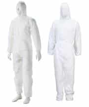 Casey Non Woven Disposable Full Body Coverall Suit -Size Large, Elasticated Wrists, Legs and Waist, Hooded, Nylon Zipper Front. Non-Woven Spun Bond 50 gsm Polypropylene , Colour White , No Warranty