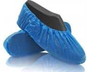 Casey Disposable Non Woven Shoe Covers – Provide A Barrier Against Possible Exposure To Airborne Organisms Or Contact With A Contaminated Environment, Elastic Band For Flexibility, Ambidextrous Design, Fits All Shoes Or Boots Up To Size 12, Suitable For Men And Women ,Colour Blue Pack of 10 Retail Box No Warranty