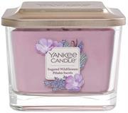 Yankee Candle Medium Jar Elevation Collection With Platform Lid Sugared Wildflowers-Square Candle With 3 Wicks, Burn Time: Up To 38 Hours, Medium Square Glass, Retail Box No Warranty