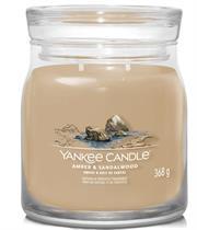 Yankee Candle Signature Collection Amber & Sandalwood Medium Jar - New jar design, 2 wicks Retail Box No warranty