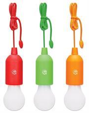 Manhattan Battery Powered Hanging LED Light - 3-Pack - For Indoor And Outdoor Use Without External Power Supply, Pull-Cord Design, Three-Piece Set With Red, Green And Orange Housings Retail Box 1 Year Warranty