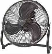Alva Air 40cm Metal Floor Fan Matte Black - High Velocity Air Flow, Equipped With 3 Aluminium Blades And A Radial Grill, Matte Black Finish Floor Fan With 3 Operating Speeds, Cable Wrap For Neat Storage, Retail Box 1 Year Warranty