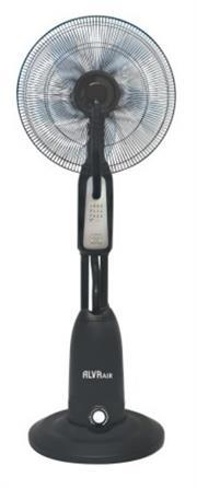 Alva Air 40cm Pedestal Mist Fan-5 Transparent Blades, Oscillate Function, 3 Speed Control, 90W Power, 2.8 Litre Water Capacity, Pedestal Stand And Hidden Castor Wheels For Easy Manoeuvrability, Remote Control, Retail Box 1 Year Warranty
