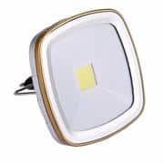 Noble Rechargeable Multipurpose LED Solar Power Indoor or Outdoor Wall Spotlight - Uses 3xNiMH batteries, 3W High Power COB LED’s, Power On Time 4-7 hours, Great For Use Indoors And Outdoors During Load Shedding, Camping Trips Or As A Garden Lamp, Extra Bright Led Light Durable And Weather-Proof Design .Can Hang To Virtually Any Surface For Extra Night Time Light . Automatic On/Off Function .Solar Panel On Top, USB Charging Port, Colour White with Gold Frame Retail Box 3 months warranty