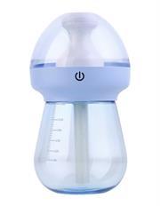 CaseyMilk Feeding Bottle Shaped Multifunctional Portable 240ml USB Humidifier Air Purifier Mist Maker with LED light For Home Office and Car-Blue Retail Box No warranty