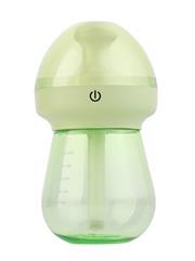CaseyMilk Feeding Bottle Shaped Multifunctional Portable 240ml USB Humidifier Air Purifier Mist Maker with LED light For Home Office and Car-Green Retail Box No warranty