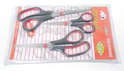 Casey 3 pc Professional Multipurpose Household Scissor Pack -Hardened blade, light weight Multipurpose Household Scissors, warranty Colour Black and Red Sizes 14cm ,19cm and 22cm, Retail Box Out of box Failure warranty