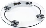 Casa Electronic Glass Bathroom Scale- 32mm Ultra-flat Round Design , Tempered Safety Glass Platform, Step-On Start Or Key-Press On, Weighing unit switch between Kilograms or Pounds- Auto Zero And Auto Off Function, Retail Box 1 Year Warranty