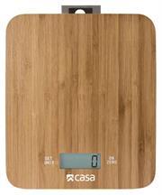Casa Electronic Bamboo Kitchen Scale Retail Box 1 year warranty