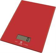 Casa Electronic Glass Kitchen Scale- Touch To Set Tare Function, Flat Square Design, 4mm Tempered Safety Glass Platform, Easy to Read LCD Display , 5kg /11lb Maximum Capacity , Weighing Unit Switch Between Grams , Kilograms Or Pounds, Touch On Start, Automatic Switch Off, Non -Slip Rubber Feet, Colour Rosso Red, Retail Box 1 Year Warranty