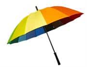 Casey Handheld Large Multicolour Umbrella-16-Panel Design, Polyester Fabric , Metal Frame , PVC Handle, 98cm Diameter , 76cm Length Of Umbrella When Closed, Auto Open Metal Frame- Ideal For Sun And Rain Protection, Retail Box No Warranty