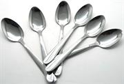 Casey Catering 6 Piece Stainless Steel Dinner Table Spoons Set Plain Design Printed On Handle Retail Box No Warranty