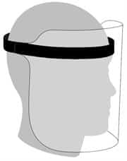 Casey Faceshield With Adjustable Elastic Band-Black Splash-Proof To Protect Against Saliva Droplets And Chemical Splashes, Extensive Side Shield Coverage, Clear Polycarbonate Mono Lens, Ergonomic Lightweight Design, May Be Worn With Prescription Glasses , Eyes Are Protected From All Sides Retail Box No Warranty