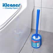 Kleaner Household Cleaning Toilet Bowl Brush and Caddy Set Small - The strong bristles allow the brush to deeply clean your toilet and remove even the toughest stains without damaging the surface, keeping the toilet as clean as new. Long bristles can reach the toilet rim to clean the toilet bowl thoroughly.The steady brush holder keeps your floor from being stained and keeps the brush standing up for everyday use. The stable base is easy to be placed on the floor to hold the brush, no skid or slip.Colour Blue Retail Box No warranty