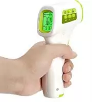 Casey Medco JZK-601 Non Contact Infrared Forehead Thermometer – Response Time 1 Second , LCD Display, Uses Infrared Technology For No-Contact And Hygienic Temperature Measurement Distance:1-5cm, Requires 2xAAA Batteries , Auto power off, Perfect For Corporate And Home Screening, Colour Retail Box No Warranty