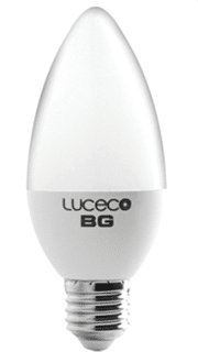 Luceco E27 Candle 3W - LC27W3W20/2-LE - Warm White - 2 Pack LED - 200 Lumens - 25000hrs, Mercury Free, Aluminium die-casting / thermoplastic construction with chip-on-board technology, 25 Year life, 90% Energy saving versus CFL’s, Using the latest LED technology, Retail Box, 1 year warranty