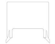Casey Self Supporting Protective Transparent Barrier -Easily creates a physical barrier between employees and customers at service counters Retail Box No Warranty