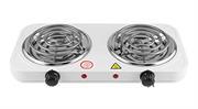 Casey Koala Electric Double Spiral Plate Stove –5 Variable Heat Settings, Dual Indicator Lights, Easy Cleaning System 220-230V-Ideal for Students, Camping, Outdoor Cooking-White, Retail Box, 6 months warrant