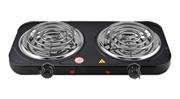 CaseyCondere Electric 2 Plate Spiral Stove Colour Black Retail Box 3 months warranty