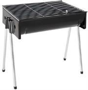 Metalix Portable Steel Braai Stand- Easy To Assemble And Store, Carbon Steel Construction, Grid Size: 445 X 320mm, Colour Black, Retail Box No Warranty