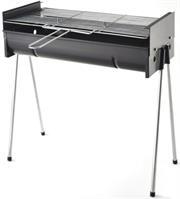 Metalix Large Adjustable Braai Stand- Easy To Assemble And Store, Carbon Steel Construction, Grid Size: 620 X 320mm, Colour Black, Retail Box No Warranty