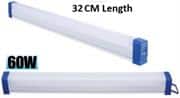 Noble Portable And Rechargeable USB 60w Tube Light- Safe To Use At Home Or Office, Built-In Lithium Rechargeable Battery, Magnetic Attachment Can Be Mounted Just About Anywhere, Convenient to use, Portable and lightweight, Easy To Operate, Working Time Up To 3-4 Hours, Product length 32cm, Colour White and Blue Retail Box 3 Months Warranty