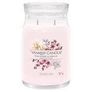Yankee Candle Signature Collection Pink Cherry Vanilla Large Jar - New jar design, 2 wicks Retail Box No warranty