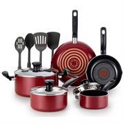 Tefal Simply Cook 12 piece Set - Red Retail Box Out of Box Failure Warranty