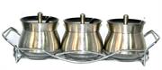 Totally 4pc condiment set with stand - Multi Retail Box Out of Box Failure Warranty
