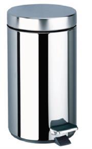 Totally 20 Litre Foot Pedal Round Dustbin Colour Silver- Retail Box Out of Box Failure Warranty