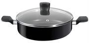 Tefal Extra (B3017112) 26cm Shallow Pan + Glass Lid - Thermo-Spot system is your secret weapon for the ideal temperature to start cooking, producing impeccable results with total ease, The new easy-cleaning Powerglide coating provides longer extra glide, for cooking with total comfort and ease, Advanced features are in place for optimum cooking performance: a 100% safe non-stick coating inside and out for effortless cleaning and a lightweight frame for added convenience, Dishwasher Safe, Retail Box, 2 year warranty
