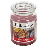Lilly Lane Arabian Spice Scented Candle Large Lidded Mason Glass Jar – Wax Capacity 510grams, Burn Time Up to 75 Hours, High Quality Premium paraffin wax, Natural Material Wick , 100% recyclable, Large Lidded Mason Glass Jar Retail Box No warranty
