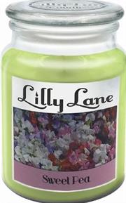 Lilly Lane Sweet Pea Scented Candle Large Lidded Mason Glass Jar – Wax Capacity 510grams, Burn Time Up to 75 Hours, High Quality Premium paraffin wax, Natural Material Wick , 100% recyclable, Large Lidded Mason Glass Jar Retail Box No warranty