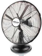 Mellerware Desktop 30cm Fan 3 Speed Settings 4 Aluminium Blades 35watts Motor-Self-assembly, "Aquillo Breeze", Left And Right Oscillating Fan Head, 35 Watt Mixed Copper/Aluminium Motor, 4 Aluminium Blades, Fully Washable Removable 30cm Diameter Radial Grille, Colour Powder Spray Classic Black, Retail Box 1 Year Warranty
