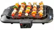 Pineware Smokeless BBQ Health Grill - PHG40 - Adjustable grill levels, Portable convenience – ideal for indoor and outdoor use, Adjustable temperature control, Add water to drip tray for smokeless grilling, Cooks quickly and evenly, safety shut off micro-switch, Durable stainless steel heating element and chrome grill, Retail Box, 1 year warranty