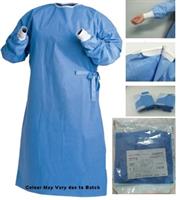 Casey Disposable SMS Fabric Reinforced Sterile and Sealed Surgical Gown-Lightweight, Durable, Breathable, SMS Polypropylene Reinforced Fabric Widely Used at Clinics, Hospitals, Examination Rooms, Operating Theatres, Effective Protection From Blood Borne Pathogens and Liquid Spills, Colour Light Blue Size Free Size Once Size Fits All, Sold as a Single Unit Retail Box No Warranty