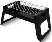 Casey Foldable Charcoal Braai Stand - Portable and Foldable, Side Handles, Easy to assemble and convenient to carry, Ideal For Camping And Traveling, Size: 48.7cm x 4.5cm x 23cm, Colour Black Retail Box No Warranty