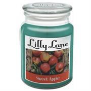 Lilly Lane Sweet Apple Scented Candle Large Lidded Mason Glass Jar – Wax Capacity 510grams, Burn Time Up to 75 Hours, High Quality Premium paraffin wax, Natural Material Wick , 100% recyclable, Large Lidded Mason Glass Jar Retail Box No warranty