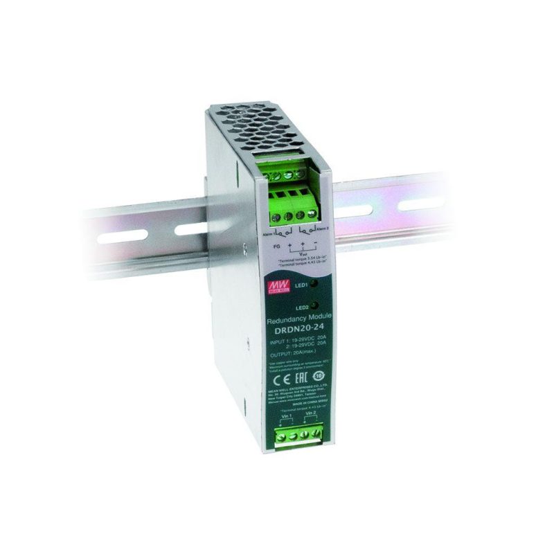 Meanwell 20A Din Rail Redundancy Module 24V | MW-DRDN20-24