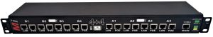 Micro Instruments - 8 Channel Gigabit POE Injector with a remote management Ethernet Port
