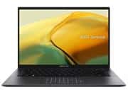 Asus Zenbook 14 UM3402YA OLED Series Ponder Black Notebook - AMD Ryzen 5 7430U Hexa Core 2.3Ghz with MAX Boost Clock up to 4.3Ghz 16MB L3 Cache Processor, 8GB LPDDR5 Memory onboard, Supports 8GB Max Mem, No memory slots, 512GB SSD Solid State Hard Drive PCIe, NO optical drive, 14 inch QHD (2880 x 1800 resolution) Glossy Type 400nits, 90Hz OLED Backlit Display, AMD Radeon Graphics, 802.11ax Wi-Fi 6, Bluetooth, Webcam, 4 Cell Battery, Fingerprint Reader, Standard US Backlit Keyboard, 1x USB 2.0 Type-A, 1x USB 3.2 Gen 2 Type-A, 2x Thunderbolt 4 supports display / power delivery, HDMI output, Micro SD Card Reader, 1.4 kg, Microsoft Windows 11 Home 64 bit Edition, Retail Box , 1 year Warranty